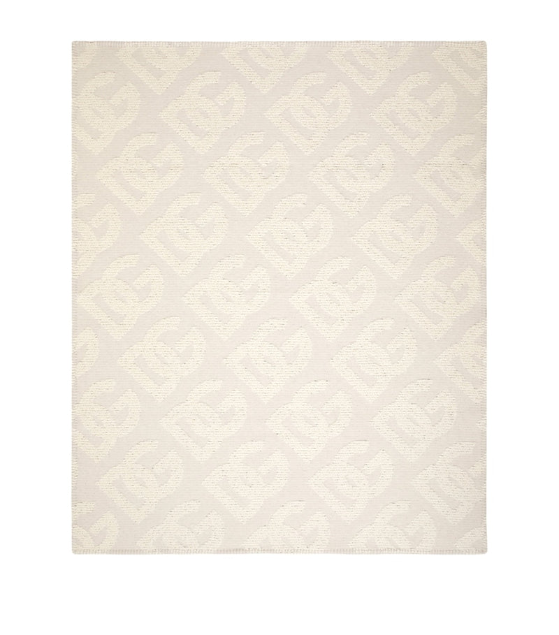 Dolce&Gabbana Casa Wool-Cashmere-Silk Logo Throw (140cm x 180cm)