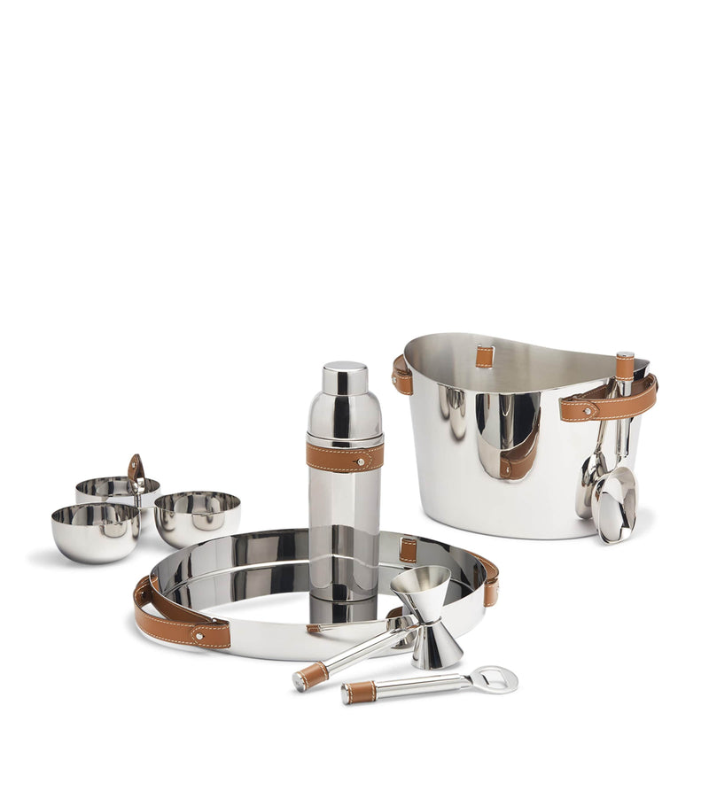 Ralph Lauren Stainless Steel Wyatt Double Champagne Cooler, imported from the UK
