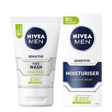 NIVEA MEN Sensitive Skincare Duo Face Wash And Moisturiser 100ml And 75ml