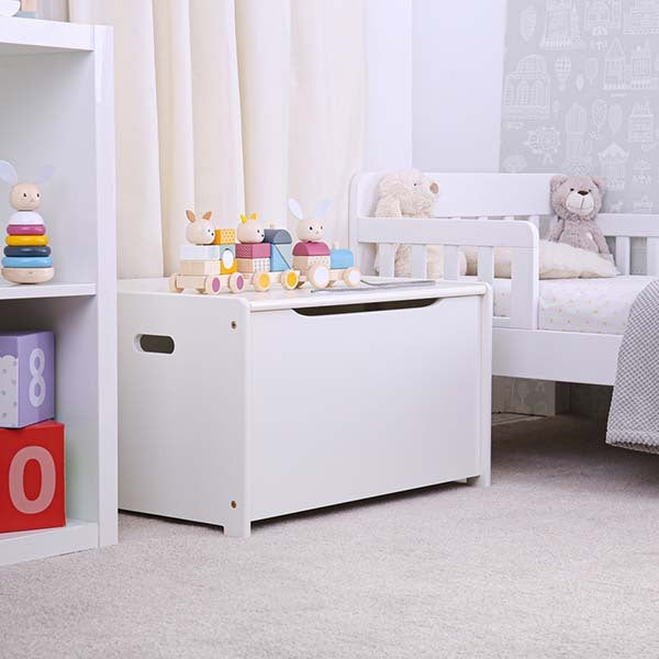 Tidlo White Wooden Toy Chest GOODS Superdrug