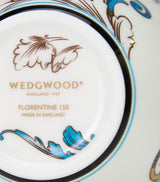 Turquoise Lidded Florentine Vase in Fine Bone China 15cm