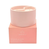 Serenity blush pink ceramic candle Breathe and Flow (British brand)