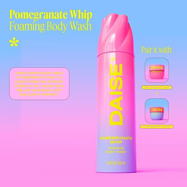 Daise foaming body wash pomegranate whip 265ml - British product