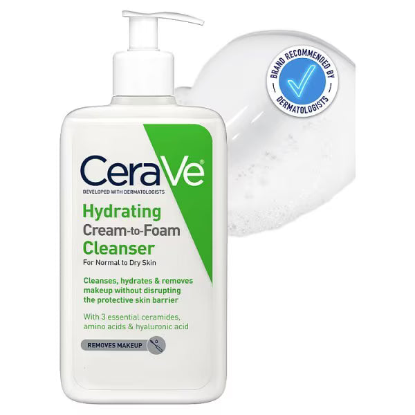 CeraVe cream to foam cleanser hyaluronic acid 473ml - British product
