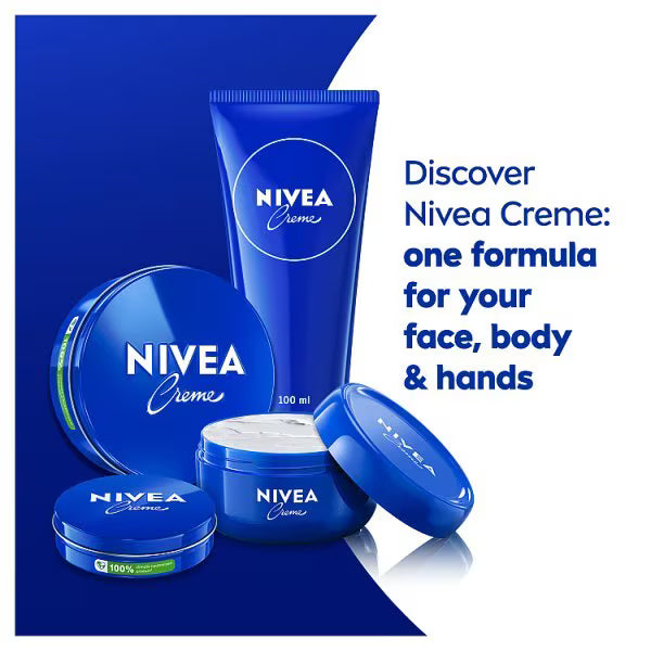 Nivea Creme Moisturiser for Face Hands Body 400ml, imported from the UK