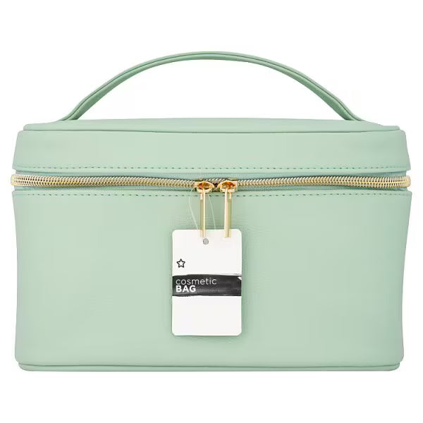 Superdrug sage green vanity cosmetic bag (British brand)