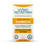 Living Nutrition Organic Fermented Symbiotic Probiotic Capsules 60 Count