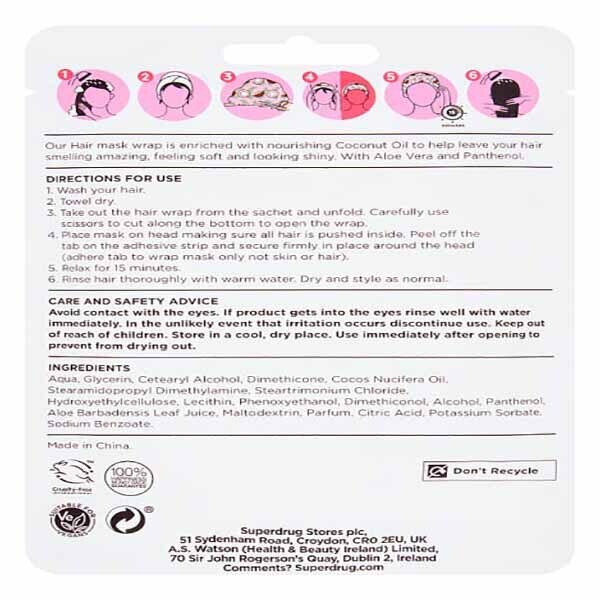 Superdrug Hair Wrap Mask Coconut GOODS Superdrug