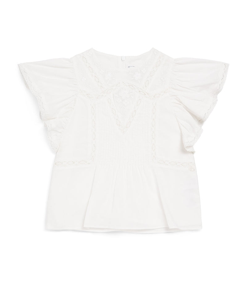 Tartine et Chocolat Cotton Lace-Trim Children's Blouse 2-12 Years (British brand)