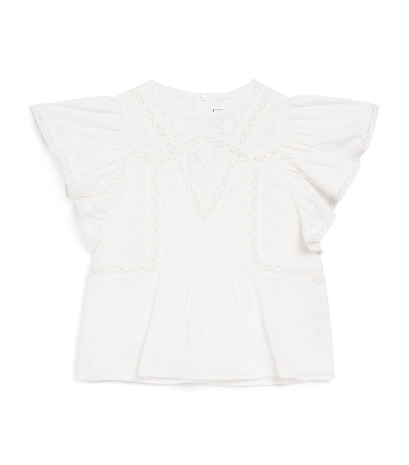 Tartine et Chocolat Cotton Lace-Trim Children's Blouse 2-12 Years (British brand)