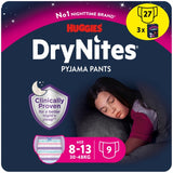 Huggies DryNites Night Time Underwear Girl Age 8-13 Pack of 9