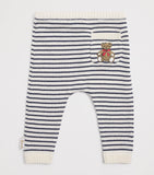 Harrods Cotton Knitted Stripe Bear Trousers (0-18 Months)