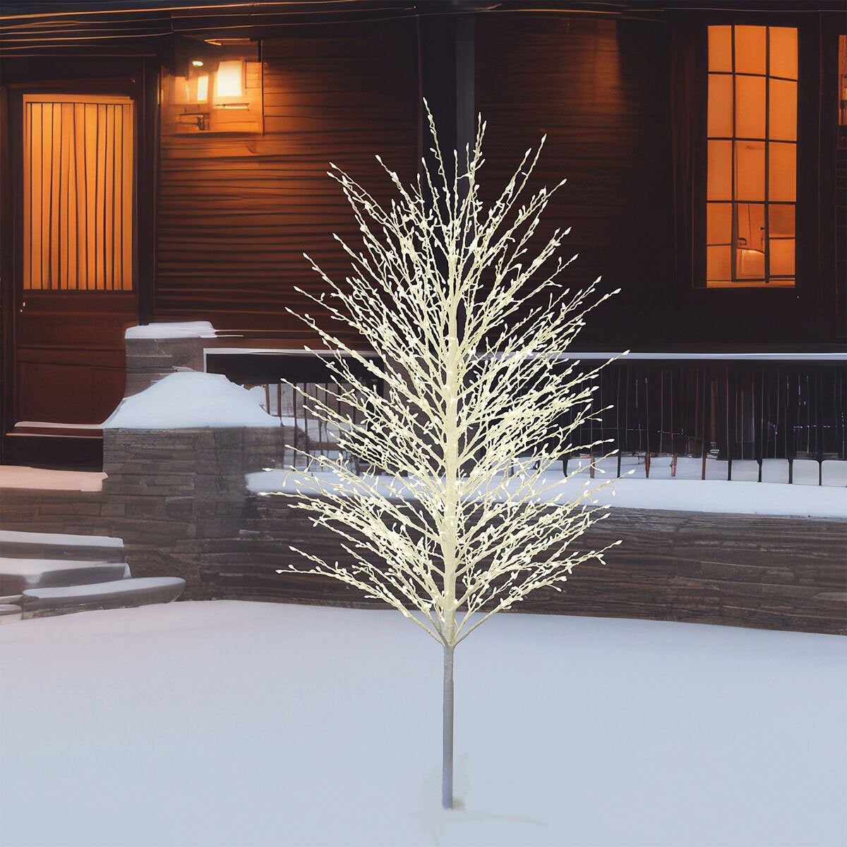 7ft (2.1m) Twinkle Twig Tree with 160 LED Lights - McGrocer