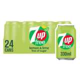 7UP Zero Sugar Free Lemon & Lime Cans 24x330ml - McGrocer