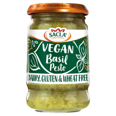 Sacla vegan basil pesto sauce 190g (British brand)