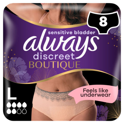 Always Boutique Beige Incontinence Pants Size L (Pack of 8)