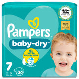 Pampers Baby-Dry Size 7 Overnight Nappies 30 Pack