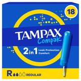 Tampax Compak Regular Tampons with Applicator x18