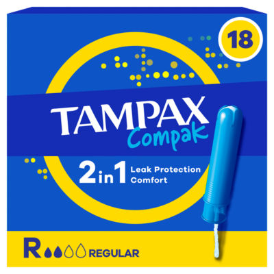 Tampax Compak Regular tampons x18 (British brand)