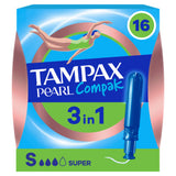 Tampax Pearl Compak Super Tampons with Applicator x16