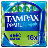 Tampax Pearl Compak Super tampons x16 (British brand)