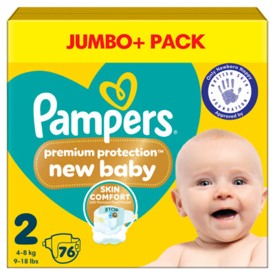 Pampers New Baby Nappies Size 2 76 Pack, imported from the UK