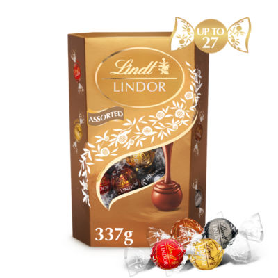 Lindt assorted chocolate truffles 337g box, UK version