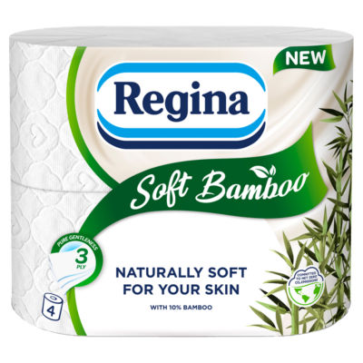 Regina Soft Bamboo toilet tissue 4 rolls, imported from the UK