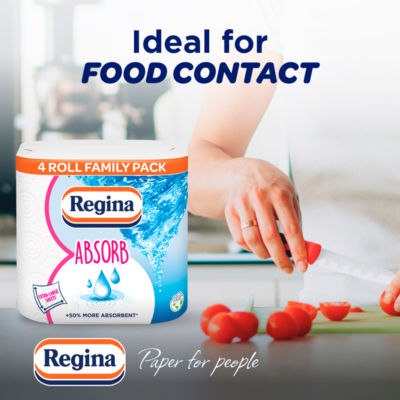 Regina Absorb kitchen roll 4 rolls, imported from the UK