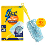 Flash Dust Magnet Duster Kit 1 Handle 4 Refills - British product