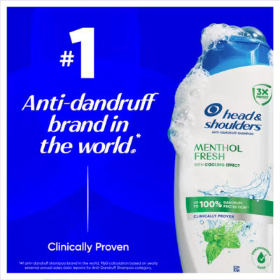 Head & Shoulders Menthol Fresh Anti-Dandruff Shampoo 400ml, UK version