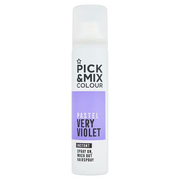 Superdrug Pick & Mix Pastel Purple Hair Colour Spray 75ml, imported from the UK