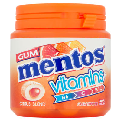 Mentos Citrus Blend chewing gum 45 pieces, imported from the UK