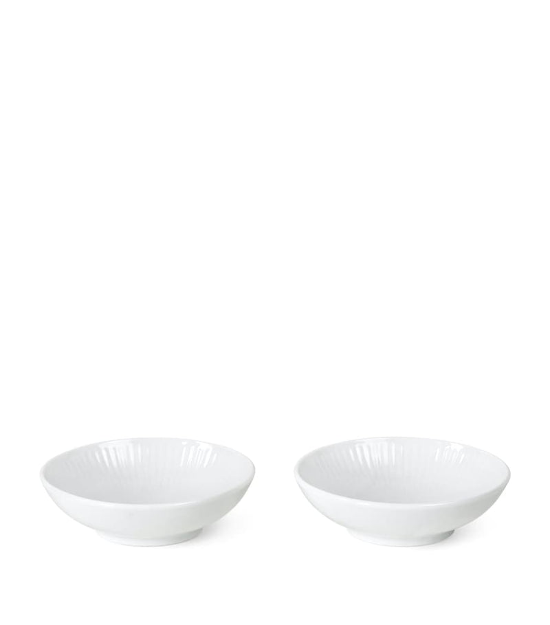 Royal Copenhagen white fluted porcelain bowls 9cm, imported from the UK