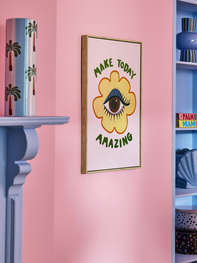 Eleanor Bowmer Pink/Yellow Eye Wall Art