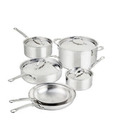 Stainless Steel Cookware Set with Aluminium Core, 10-Piece