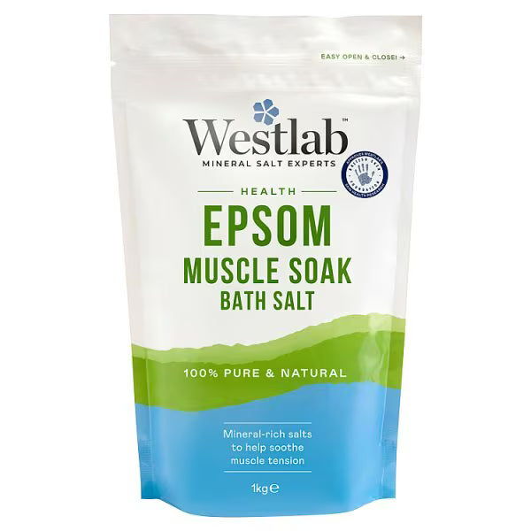 Westlab Epsom Bathing Salt 1kg (British brand)
