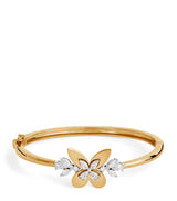 Yeprem Yellow Gold and Diamond Butterfly Bangle