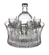 Waterford Lismore Diamond Vodka Bowl and Shot Glass Set