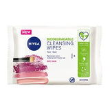 Nivea Biodegradable Face Cleansing Wipes Dry Skin 20s