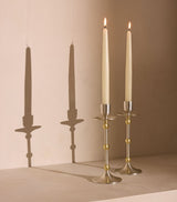 Medium Silver-Plated Candlestick Holder 25cm