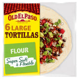 Old El Paso flour tortillas 6 pack 350g, imported from the UK