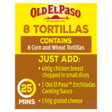 Old El Paso soft corn tortilla wraps 8 pack 335g, imported from the UK