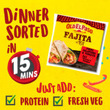 Old El Paso Fiery Jalapeño Fajita Kit 500g, imported from the UK