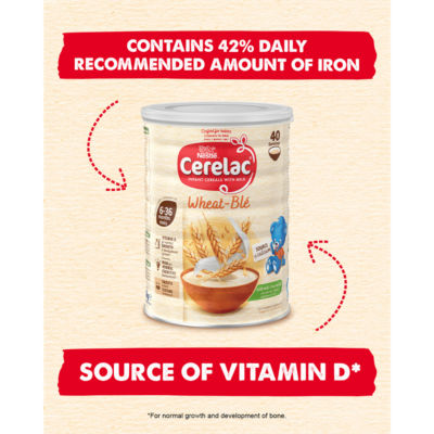 Nestle wheat infant cereal with milk powder 1kg, imported from the UK