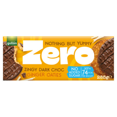 Gullón Zero dark chocolate ginger oaties biscuits 285g, UK version
