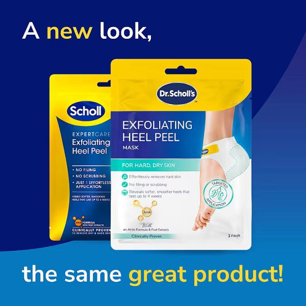 Dr. Scholl's Exfoliating Heel Peel Mask 1 treatment - British product