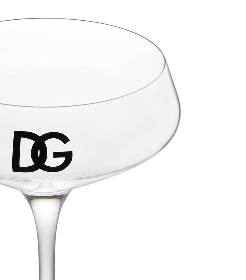 Dolce&Gabbana logo martini glasses set of two, 17cm height - British product