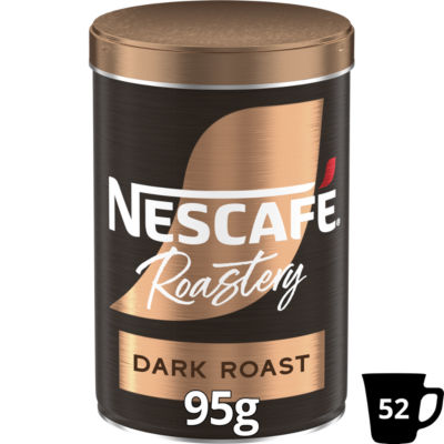 Nescafe Roastery Dark Roast instant coffee 95g, imported from the UK