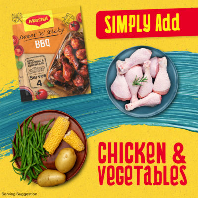 Maggi BBQ chicken mix 41g, imported from the UK